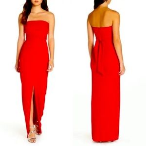 Lulus strapless formal red dress